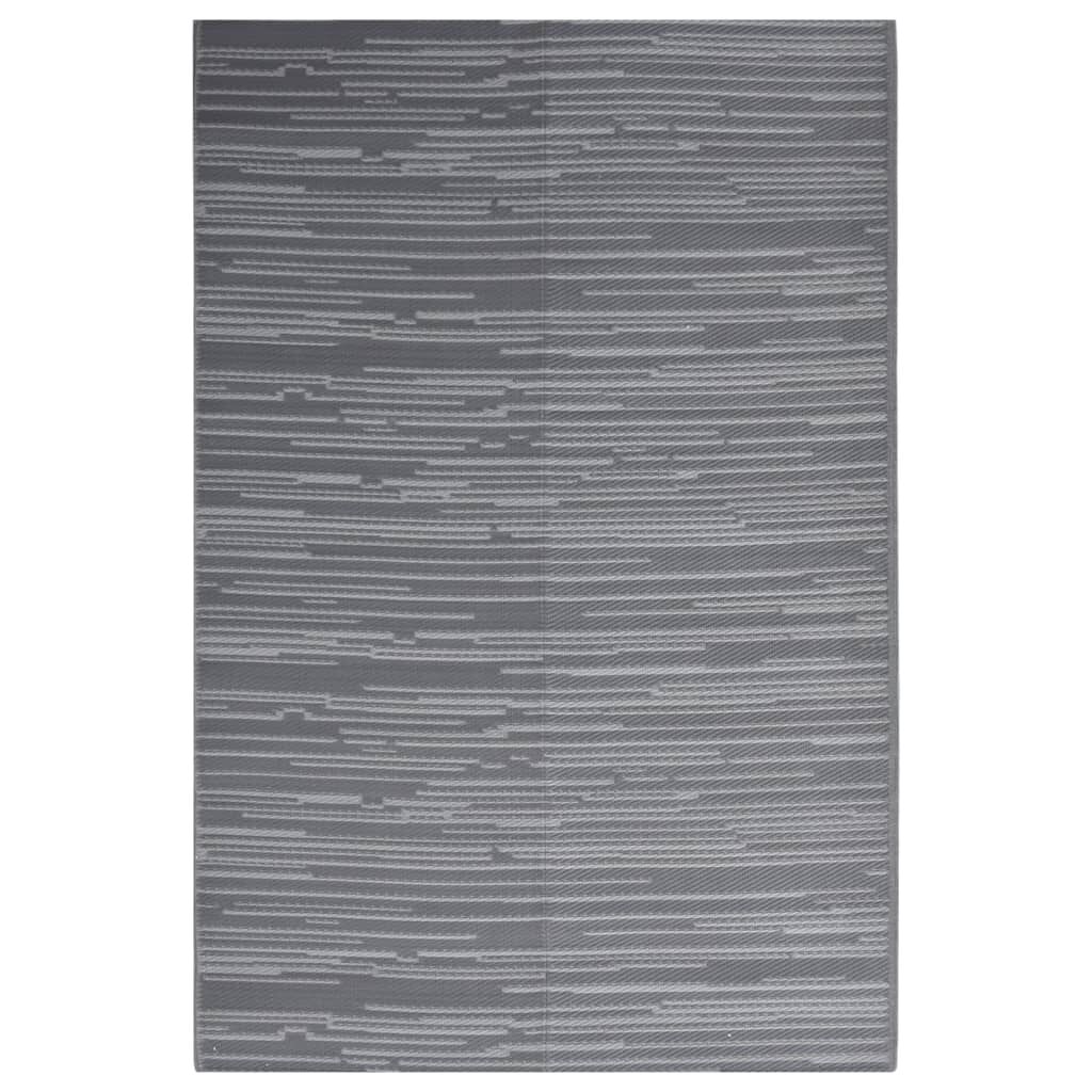 vidaXL Χαλί εξωτερικού χώρου ARAKIL Ανθρακί 140x200 cm PP