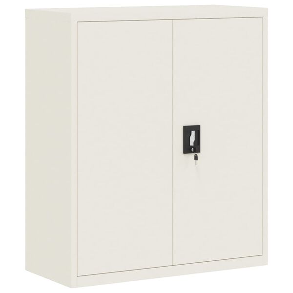 vidaXL Αρχειοθήκη Λευκή 90 x 40 x 105 εκ. από Ατσάλι
