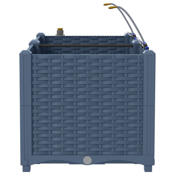 vidaXL Ζαρντινιέρες κήπου Γκρι 80 x 40 x 37.5 cm Ατσάλι