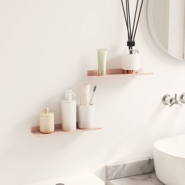 vidaXL &Pi;&lambda;&omega;&tau;ό &rho;ά&phi;&iota; &Epsilon;&pi;&iota;&tau;&omicron;ί&chi;&iota;&omicron; 2 pcs &Rho;&omicron;&zeta; 30 x 9 x 2,5 &epsilon;&kappa; &Alpha;&tau;&sigma;ά&lambda;&iota;