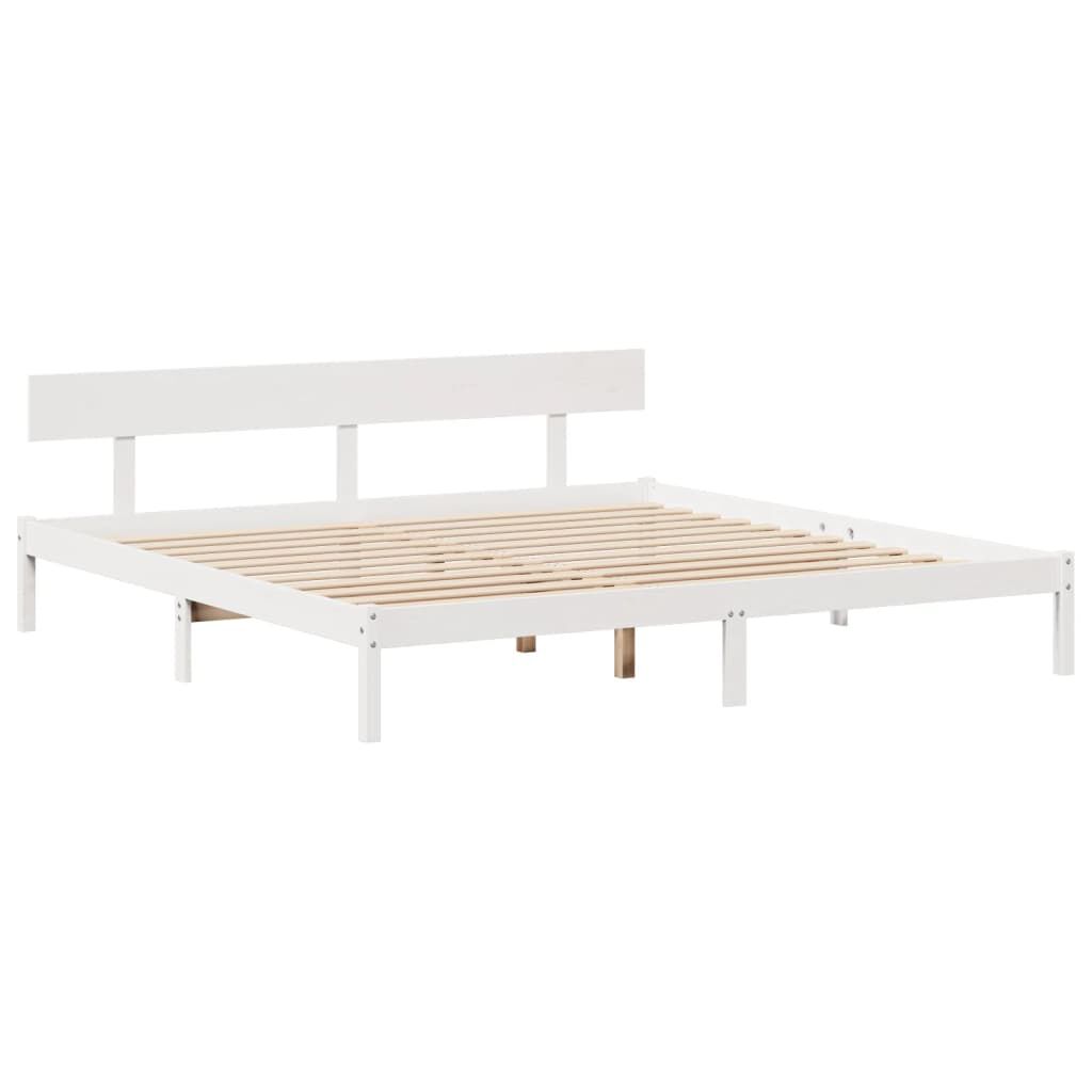 vidaXL Κρεβάτι Βιβλιοθήκη Χωρίς Στρώμα 180x200 εκ Μασίφ Ξύλο Πεύκου