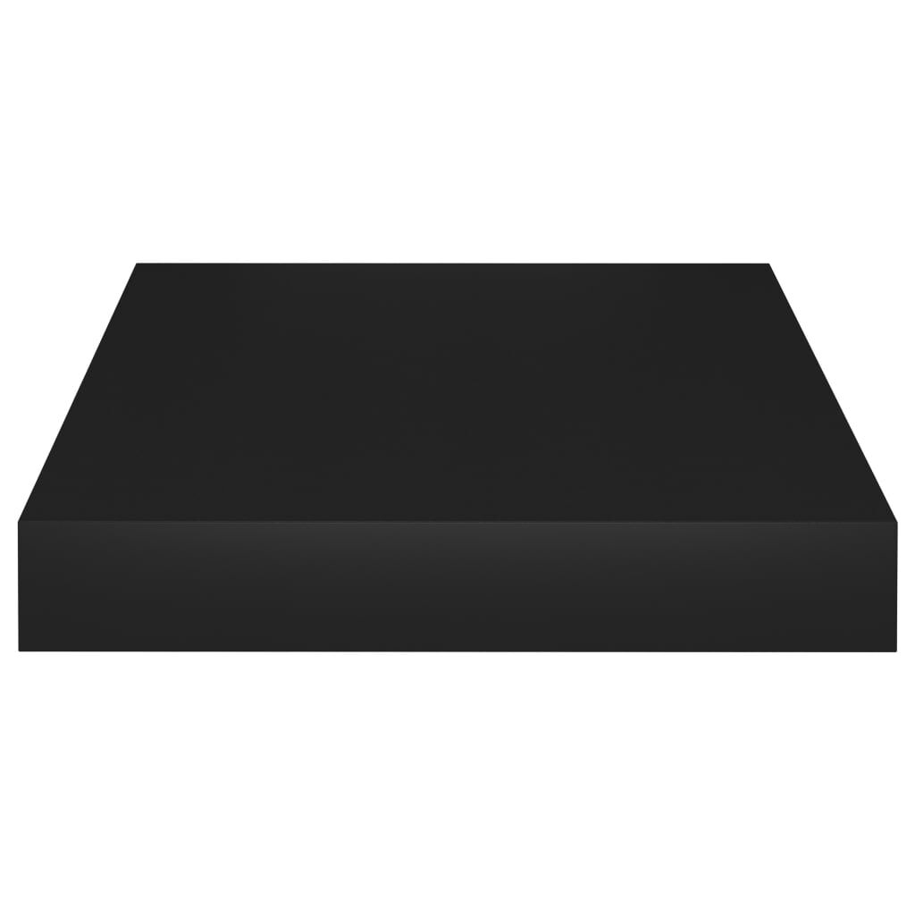 vidaXL Ράφια Τοίχου 2 τεμ. Μαύρα 23x23,5x3,8 εκ. MDF