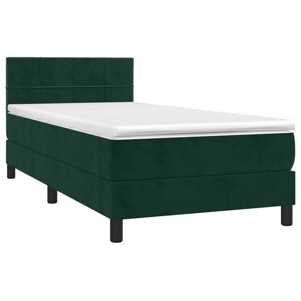 vidaXL &Kappa;&rho;&epsilon;&beta;ά&tau;&iota; Boxspring &mu;&epsilon; &Sigma;&tau;&rho;ώ&mu;&alpha; &Sigma;&kappa;&omicron;ύ&rho;&omicron; &Pi;&rho;ά&sigma;&iota;&nu;&omicron; 90x200 &epsilon;&kappa;. &Beta;&epsilon;&lambda;&omicron;ύ&delta;&iota;&nu;&omicron;