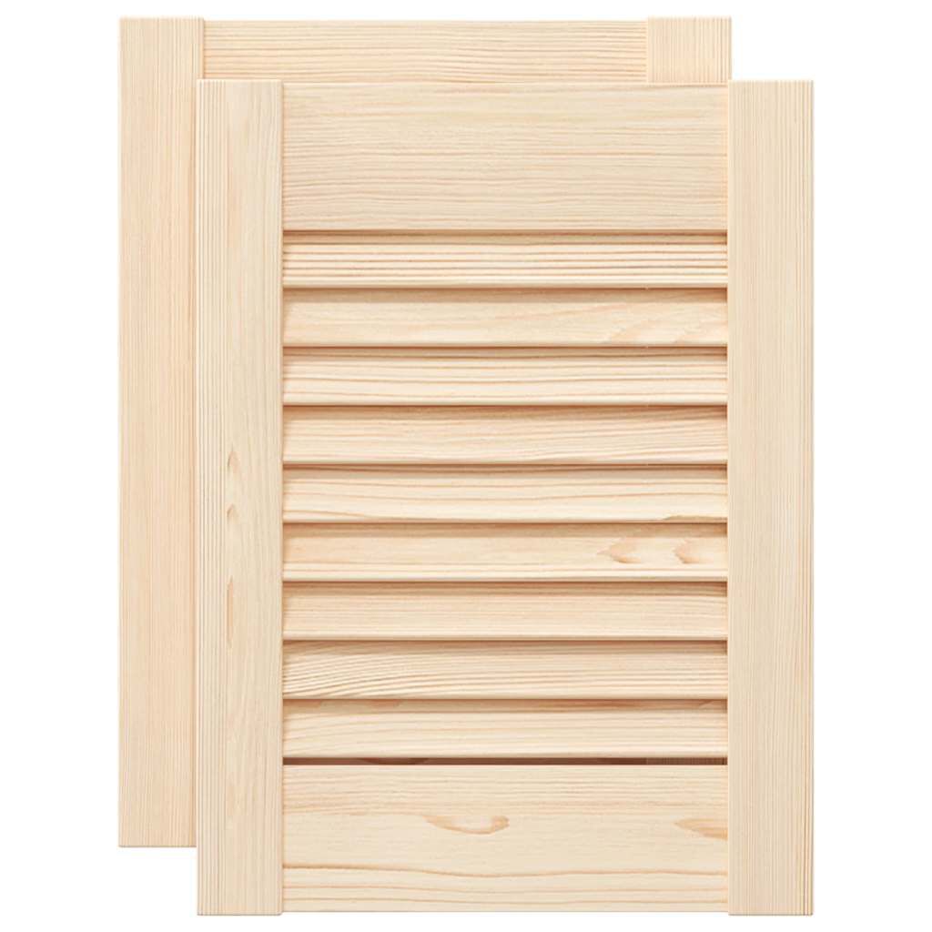 vidaXL Πόρτες ντουλαπιών Louvred Design 2 τεμάχια 39,5x29,5 cm
