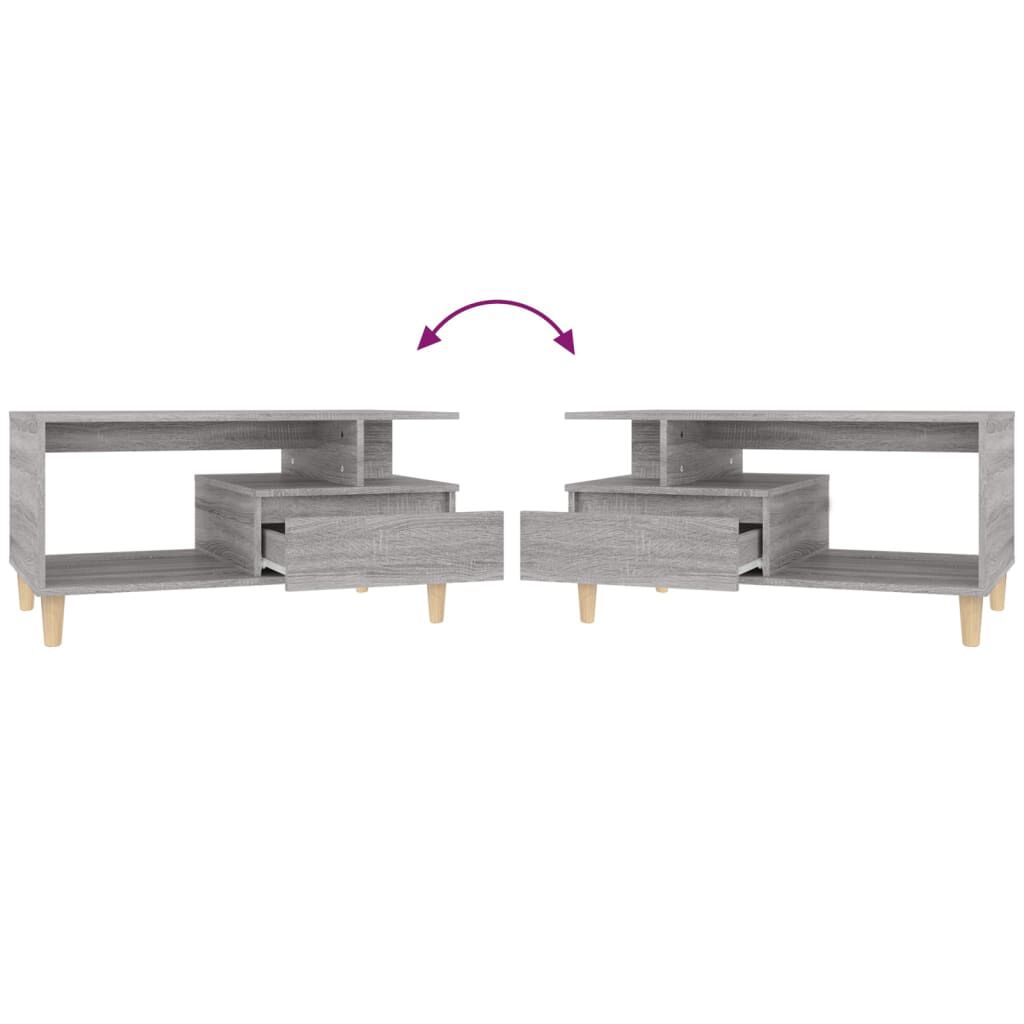 vidaXL Τραπεζάκι Σαλονιού Γκρι Sonoma 90x49x45 εκ.Επεξεργασμένο Ξύλο