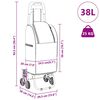 vidaXL Καρότσι Αγορών Πράσινο 39.5 x 33 x 93 εκ Ύφασμα Oxford