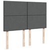 vidaXL Κρεβάτι Boxspring με Στρώμα Σκούρο Γκρι 140x200 εκ Υφασμάτινο