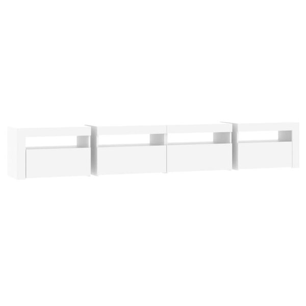 vidaXL Έπιπλο Τηλεόρασης με LED Λευκό 240x35x40 εκ.