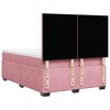 vidaXL Κρεβάτι Boxspring με Στρώμα Ροζ 140x190 εκ. Βελούδινο