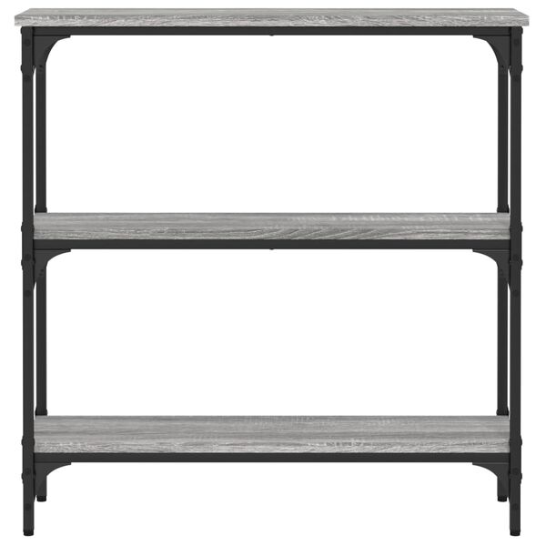 vidaXL Τραπέζι Κονσόλα Γκρι Sonoma 75x22,5x75 εκ. Επεξεργασμένο Ξύλο