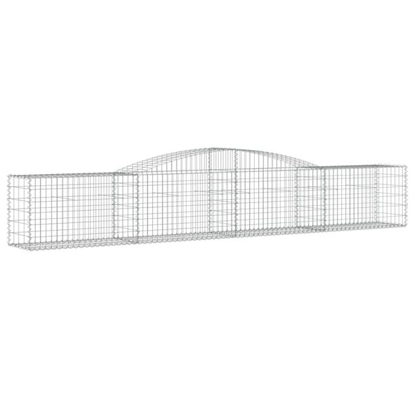 vidaXL Συρματοκιβώτια Τοξωτά 4 τεμ. 400x50x60/80 εκ. Γαλβαν. Ατσάλι