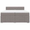 vidaXL &Kappa;&rho;&epsilon;&beta;ά&tau;&iota; Boxspring &mu;&epsilon; &Sigma;&tau;&rho;ώ&mu;&alpha; Taupe 200x200 &epsilon;&kappa;. &Upsilon;&phi;&alpha;&sigma;&mu;ά&tau;&iota;&nu;&omicron;