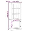 vidaXL Highboard &Lambda;&epsilon;&upsilon;&kappa;ό 74 x 38 x 170 &epsilon;&kappa;. &Sigma;&tau;&epsilon;&rho;&epsilon;ά &xi;&upsilon;&lambda;&epsilon;ί&alpha; &pi;&epsilon;ύ&kappa;&omicron;&upsilon;