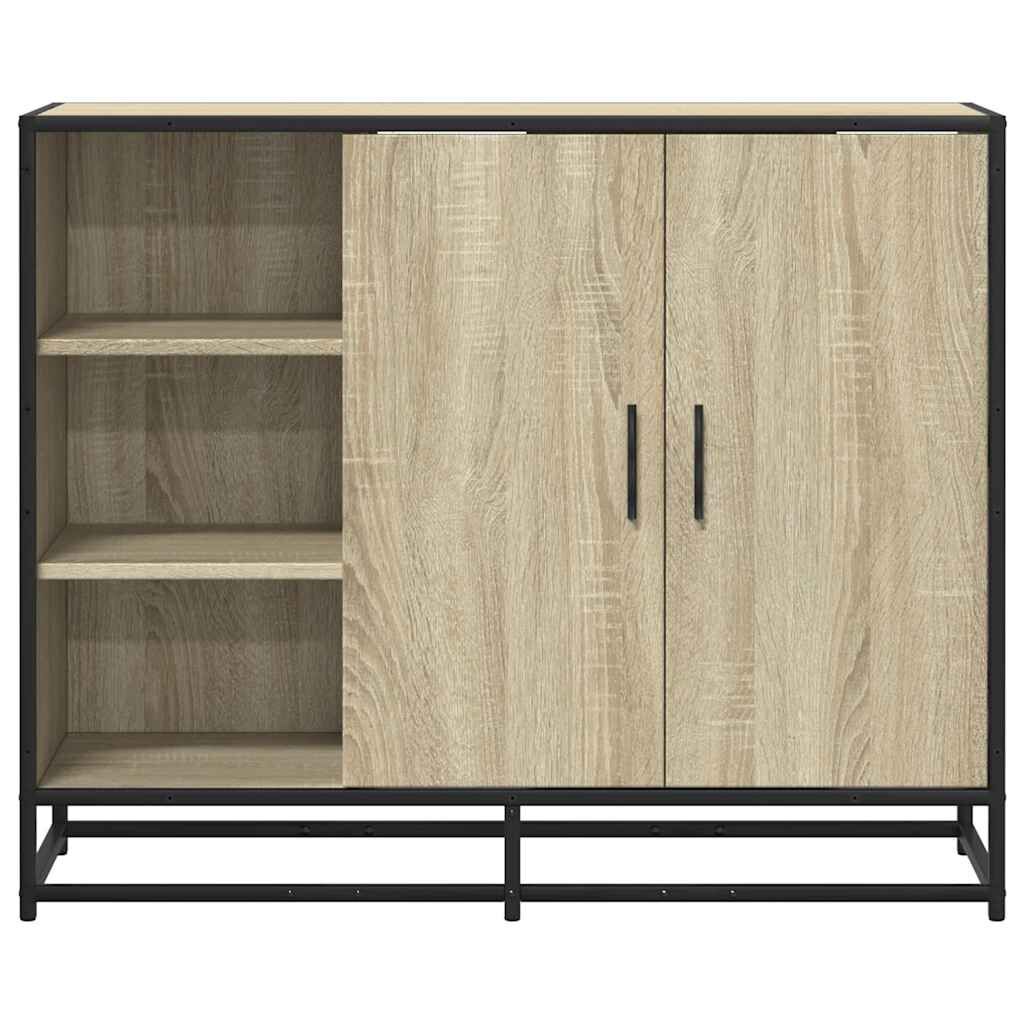 vidaXL Sideboard Sonoma Oak 92x35x76 cm Κατασκευασμένο ξύλο