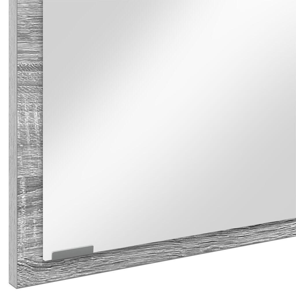 vidaXL Καθρέφτης μπάνιου με φως LED Γκρι Σονόμα 90x8,5x37 εκ