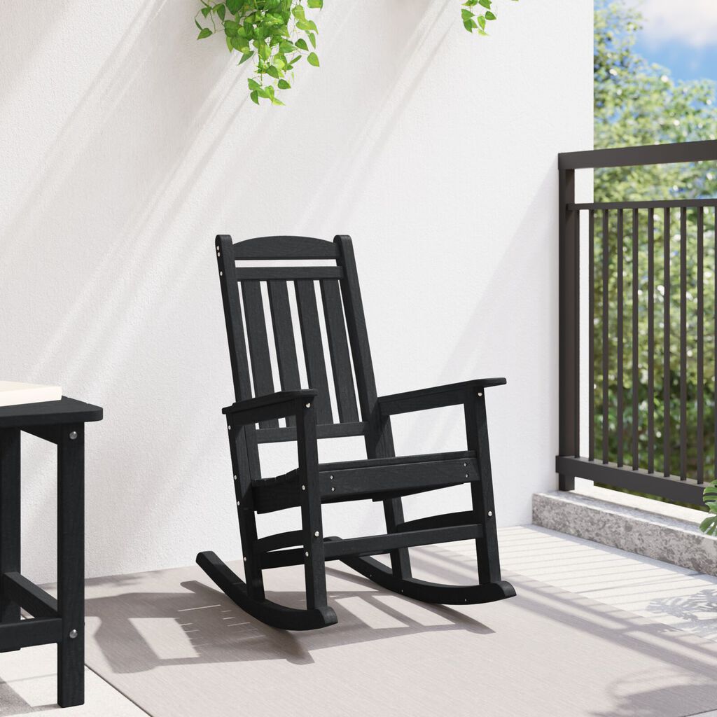 vidaXL Μαύρη Κουνιστή Καρέκλα 70x92x108 εκ.