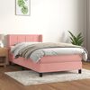 vidaXL &Kappa;&rho;&epsilon;&beta;ά&tau;&iota; Boxspring &mu;&epsilon; &Sigma;&tau;&rho;ώ&mu;&alpha; &Rho;&omicron;&zeta; 100x200 &epsilon;&kappa;. &Beta;&epsilon;&lambda;&omicron;ύ&delta;&iota;&nu;&omicron;
