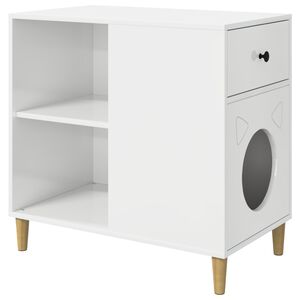 vidaXL &Sigma;&pi;ί&tau;&iota; &Gamma;ά&tau;&alpha;&sigmaf; &Lambda;&alpha;&mu;&pi;&epsilon;&rho;ό &Lambda;&epsilon;&upsilon;&kappa;ό 72 x 42,5 x 70 &epsilon;&kappa;. &Epsilon;&pi;&epsilon;&xi;&epsilon;&rho;&gamma;&alpha;&sigma;&mu;έ&nu;&omicron; &Xi;ύ&lambda;&omicron;