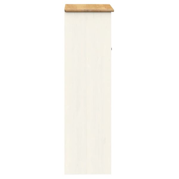 vidaXL Πάνω Ντουλάπι-Βιτρίνα VIGO Λευκό 78x30x100 εκ Μασίφ Ξύλο Πεύκου