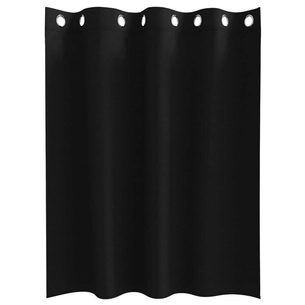 vidaXL Κουρτίνες με κουρτίνες 2 pcs Μαύρο 140 x 140 cm Πολυεστέρας