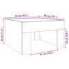 vidaXL Τραπεζάκι Σαλονιού Infinity LED Μαύρο 50x50x30 εκ.