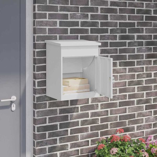 vidaXL Θυρίδα Πακέτων Λευκό 44 x 35 x 59 εκατοστά Ατσάλι