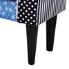 vidaXL Παγκάκι Patchwork Μπλε & Λευκό
