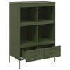 vidaXL Ντουλάπι Πράσινο Λαδί 68x39x101,5 εκ. από Ατσάλι