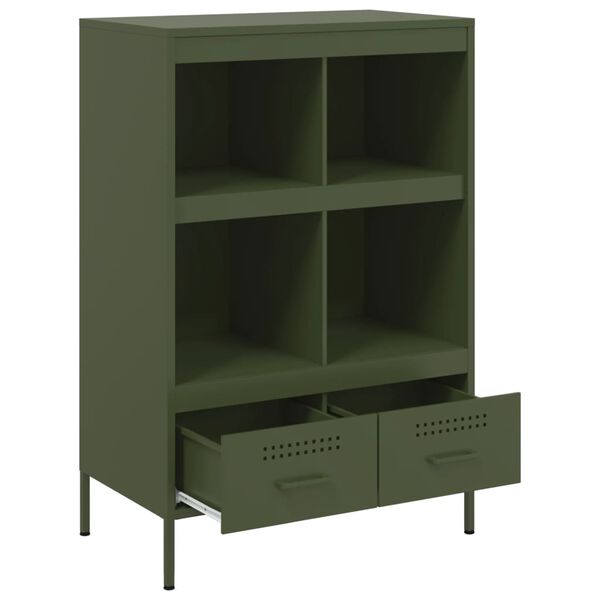 vidaXL Ντουλάπι Πράσινο Λαδί 68x39x101,5 εκ. από Ατσάλι
