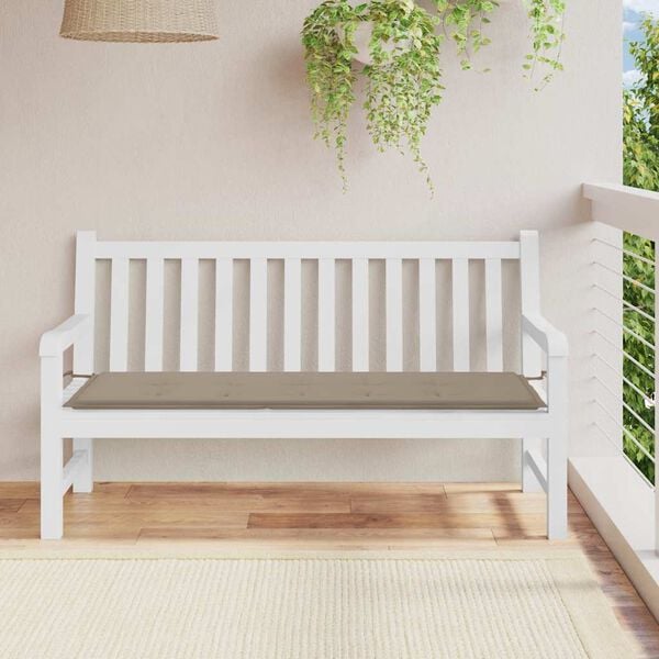 vidaXL Μαξιλάρι Πάγκου Κήπου Taupe 150x50x4 εκ. Ύφασμα Oxford