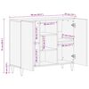 vidaXL Sideboard 90x33x75 cm μασίφ ξύλο Mango