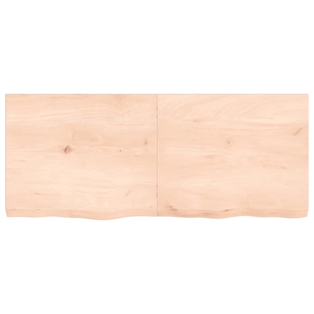 vidaXL Πάγκος Μπάνιου 120 x 50 x (2-6) εκ. από Ακατέργαστο Μασίφ Ξύλο