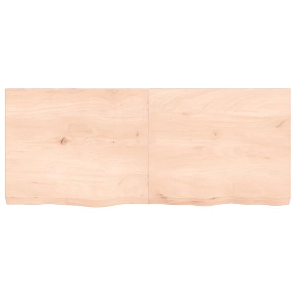 vidaXL Πάγκος Μπάνιου 120 x 50 x (2-6) εκ. από Ακατέργαστο Μασίφ Ξύλο