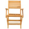 vidaXL Καρέκλες Κήπου Πτυσσόμενες 2 τεμ. 55x62x90 εκ. Μασίφ Ξύλο Teak