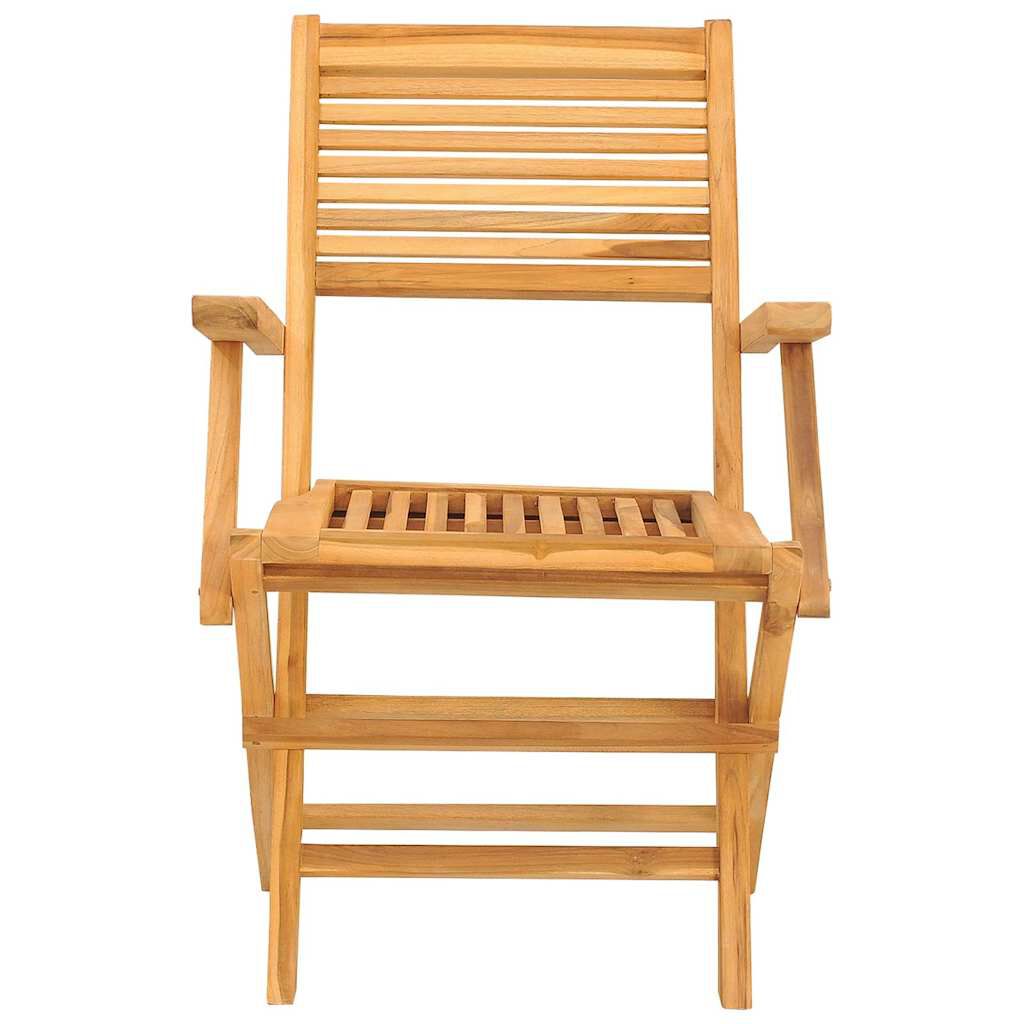 vidaXL Καρέκλες Κήπου Πτυσσόμενες 2 τεμ. 55x62x90 εκ. Μασίφ Ξύλο Teak