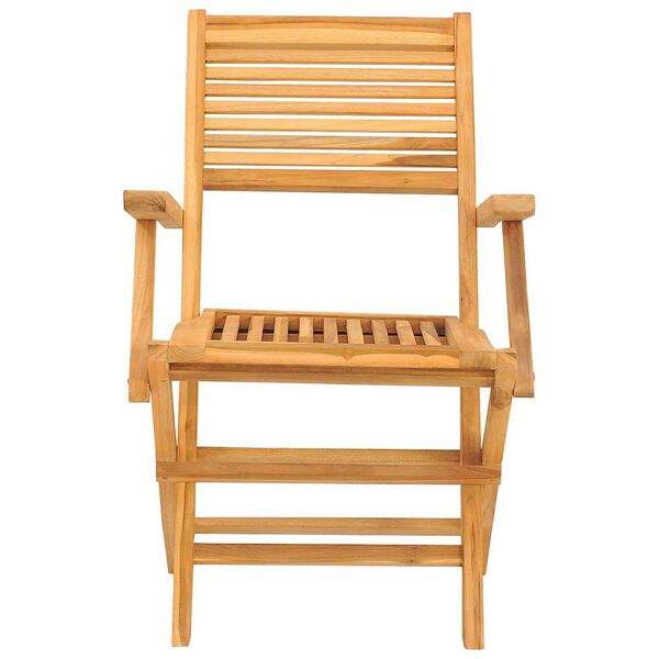 vidaXL Καρέκλες Κήπου Πτυσσόμενες 2 τεμ. 55x62x90 εκ. Μασίφ Ξύλο Teak
