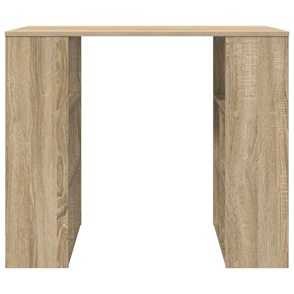 vidaXL Γραφείο με ράφι Sonoma Δρυς 90 x 50 x 75 εκ. Επεξεργασμένο ξύλο