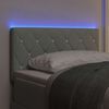 vidaXL Κεφαλάρι LED με φώτα λωρίδας LED Ανοιχτό γκρι 80 cm Βελούδο