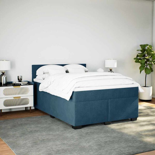 vidaXL &Kappa;&rho;&epsilon;&beta;ά&tau;&iota; Boxspring &mu;&epsilon; &Sigma;&tau;&rho;ώ&mu;&alpha; &Mu;&pi;&lambda;&epsilon; 160x200 &epsilon;&kappa;. &Beta;&epsilon;&lambda;&omicron;ύ&delta;&iota;&nu;&omicron;