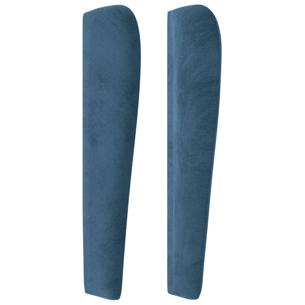 vidaXL Κεφαλάρι με Πτερύγια Σκούρο Μπλε 83x23x118/128 εκ. Βελούδινο