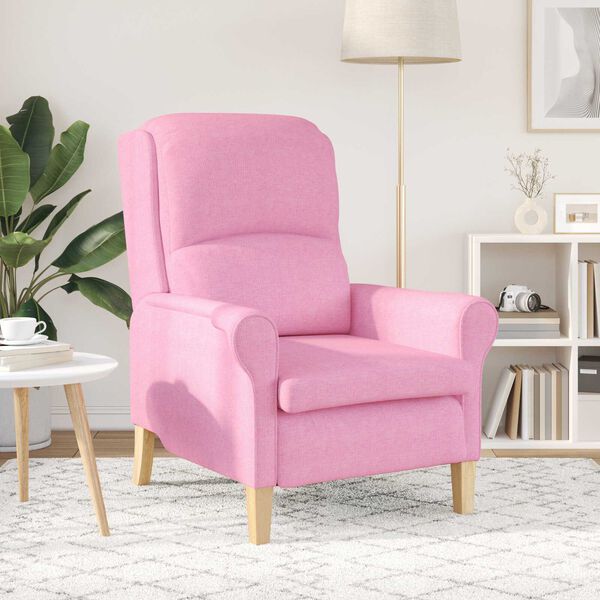 vidaXL Πολυθρόνα Ροζ 76 x 94 x 102 εκ. ύφασμα