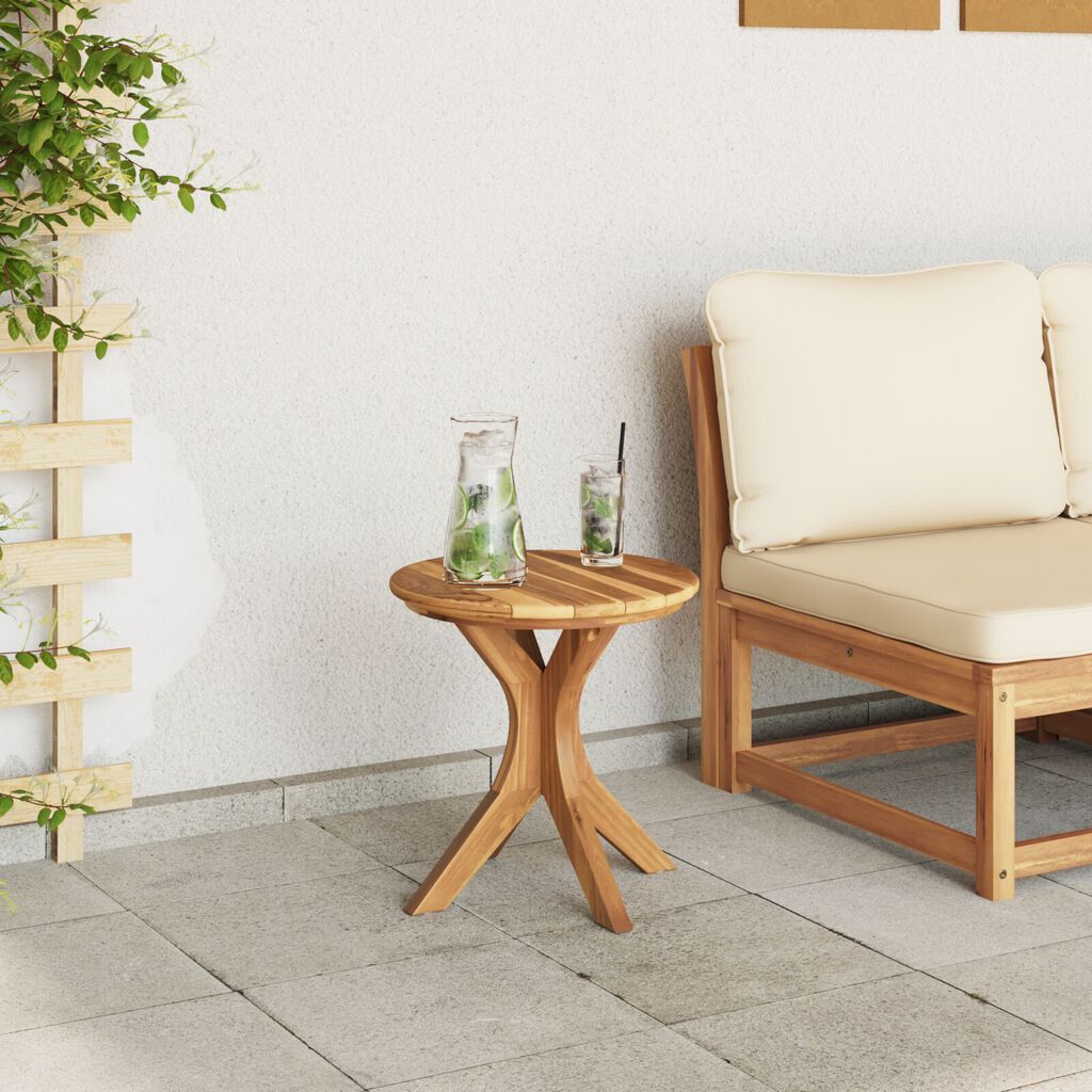 vidaXL Τραπέζι Κήπου Ø40x41 εκ. Μασίφ ξύλο teak
