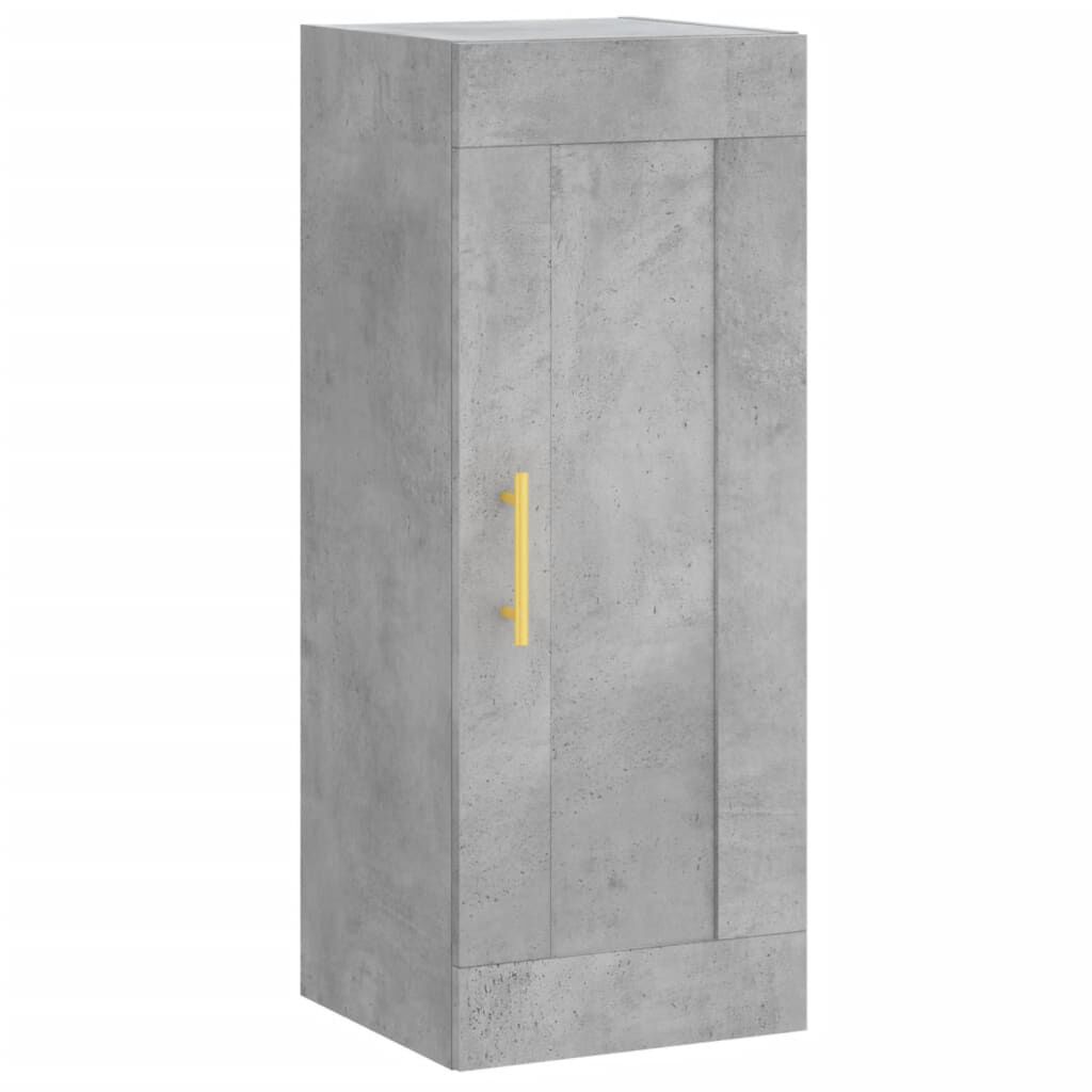 vidaXL Ντουλάπι Γκρι Σκυροδέματος 34,5x34x180 εκ. Επεξεργασμένο Ξύλο