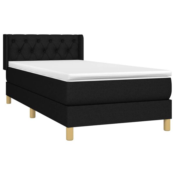 vidaXL &Kappa;&rho;&epsilon;&beta;ά&tau;&iota; Boxspring &mu;&epsilon; &Sigma;&tau;&rho;ώ&mu;&alpha; &Mu;&alpha;ύ&rho;&omicron; 80 x 200 &epsilon;&kappa;. &Upsilon;&phi;&alpha;&sigma;&mu;ά&tau;&iota;&nu;&omicron;