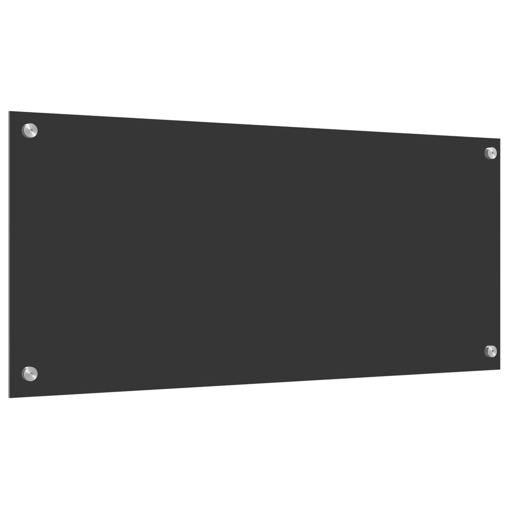 vidaXL Κουζίνα Πλακάκι Σκούρο Γκρι 90x40x0,6 εκ. Ψημένο Γυαλί