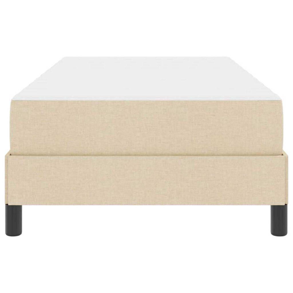 vidaXL Κρεβάτι με ελατήρια με στρώμα Κρεμ 80 x 200 cm ύφασμα