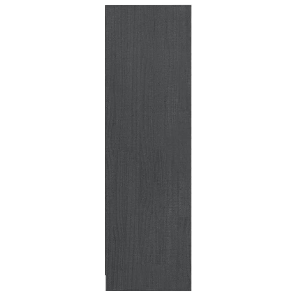 vidaXL Βιβλιοθήκη Γκρι 70 x 33 x 110 εκ. από Μασίφ Ξύλο Πεύκου
