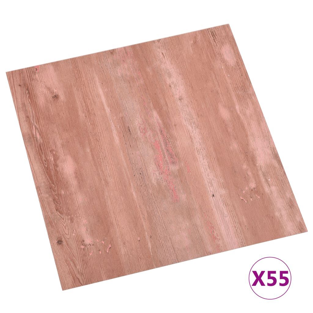 vidaXL Δάπεδο Αυτοκόλλητο Κόκκινο 55 τεμ. 5,11 μ² από PVC
