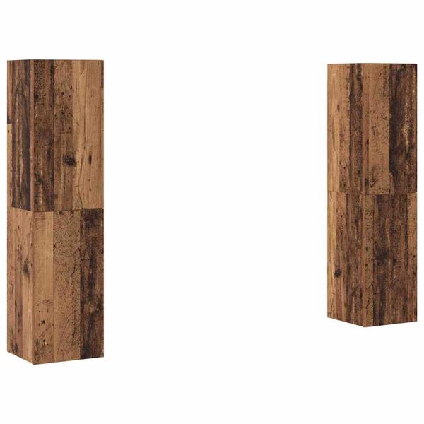 vidaXL Σύνολο Ντουλαπιών Τηλεόρασης Επιτοίχιο 4 pcs Παλαιό ξύλο