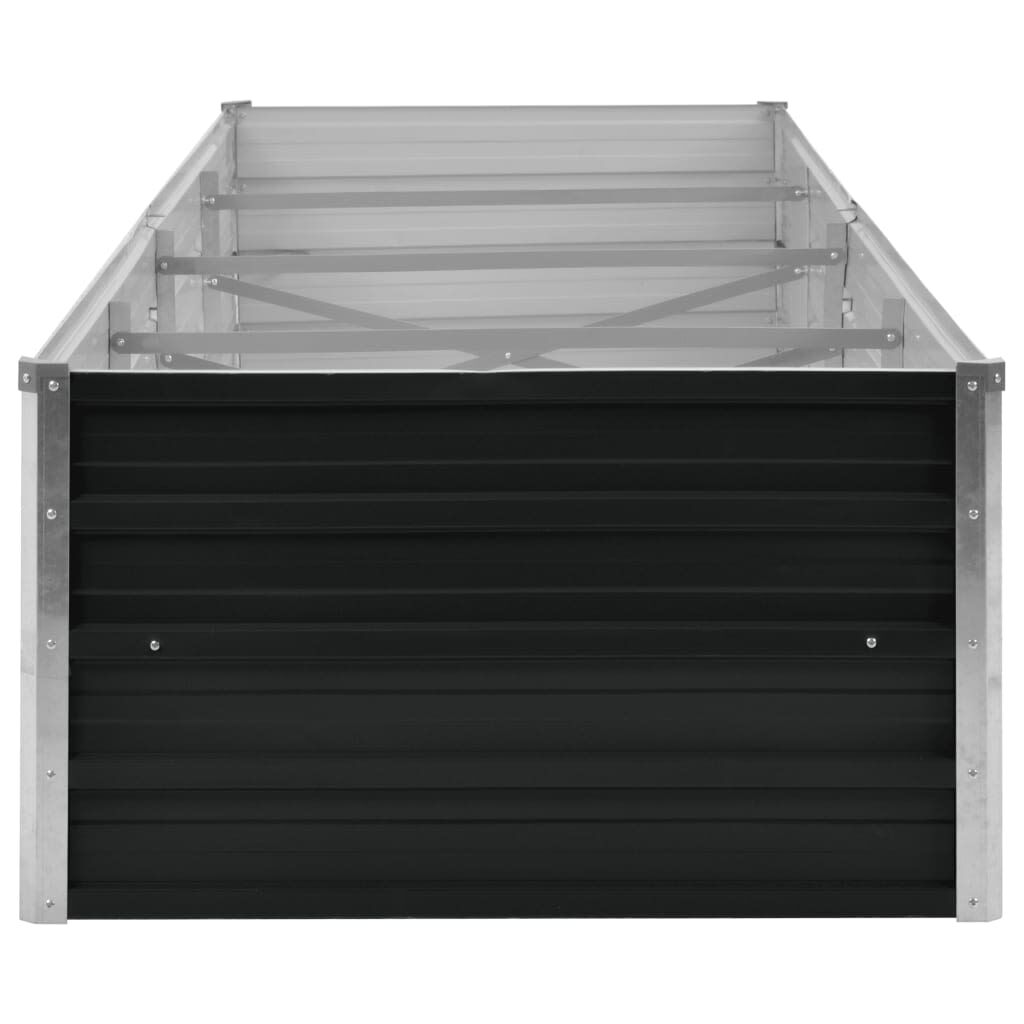 vidaXL Ζαρντινιέρα Υπερυψωμένη Ανθρακί 320x80x45 εκ. Γαλβαν. Χάλυβας